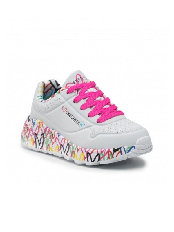 Deportivo Skechers Uno Lite 314976 Blanca Multi