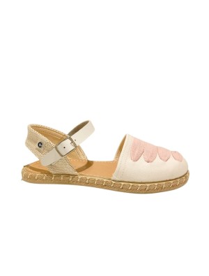 Alpargata Conguitos NV121514 Piqué Blanco/Rosa