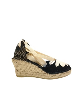 Alpargata Lazo Ramoncinas 5C Vitelo Negro