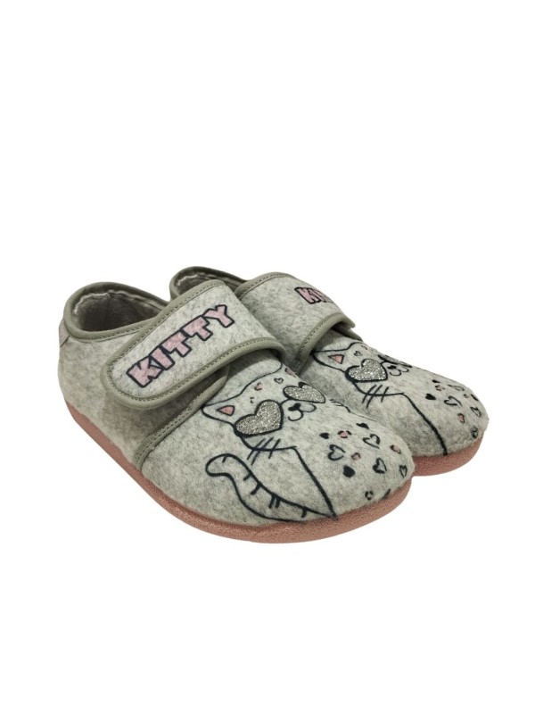 Zapatilla Casa Zapy AF502560 Gato Gris