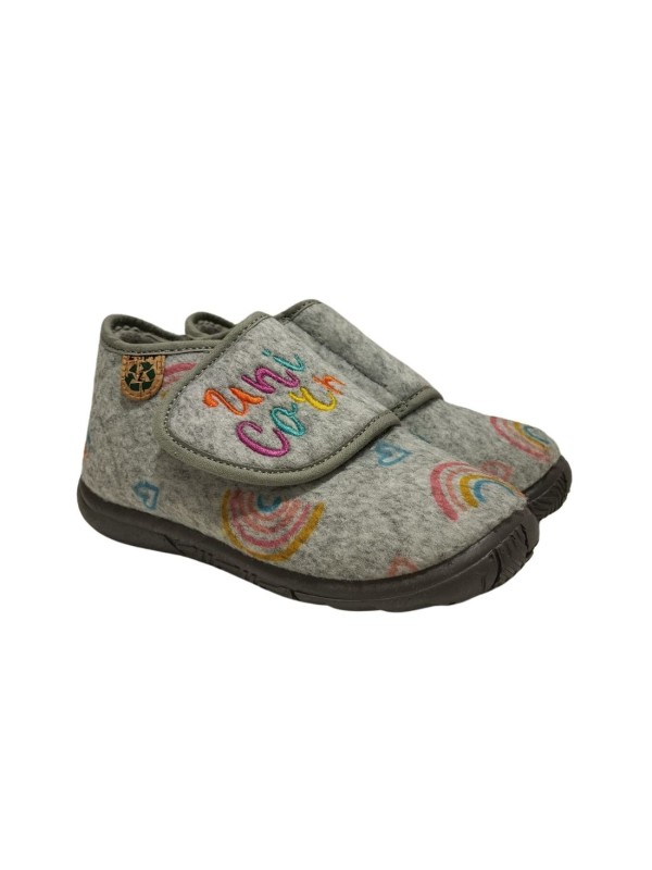 Zapatilla Casa Zapy AF78760 Unicornio Gris