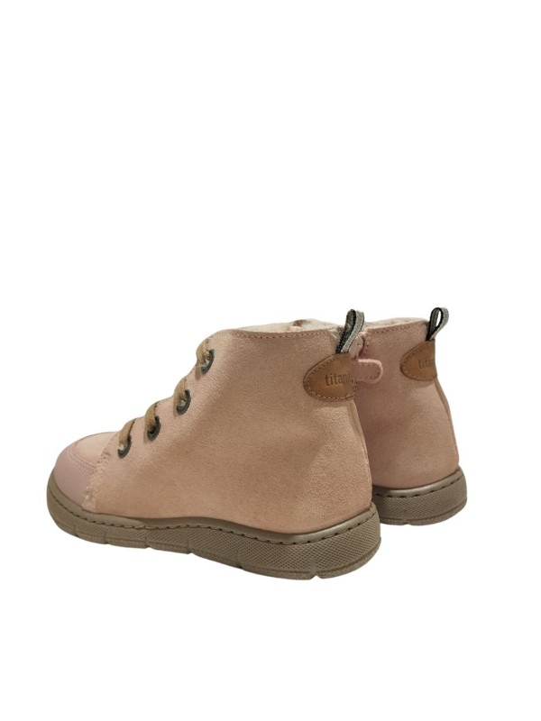 Bota Pelo Titanitos Leva U312 Rosa