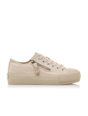 Zapatilla Lona Mustang 60418 Beige