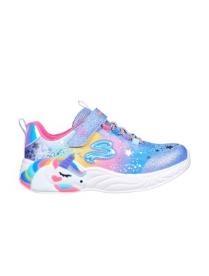 Deportivo Skechers Unicornio Luces 302311L Azul Multi