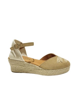 Alpargata Cuña Picón 77280-P3 Serraje Arena