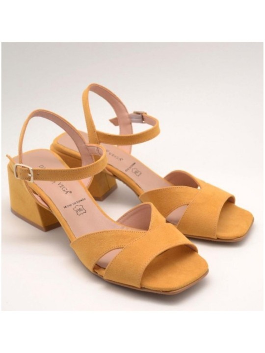 Sandalia Tacón Daniela Vega 2001X Mostaza