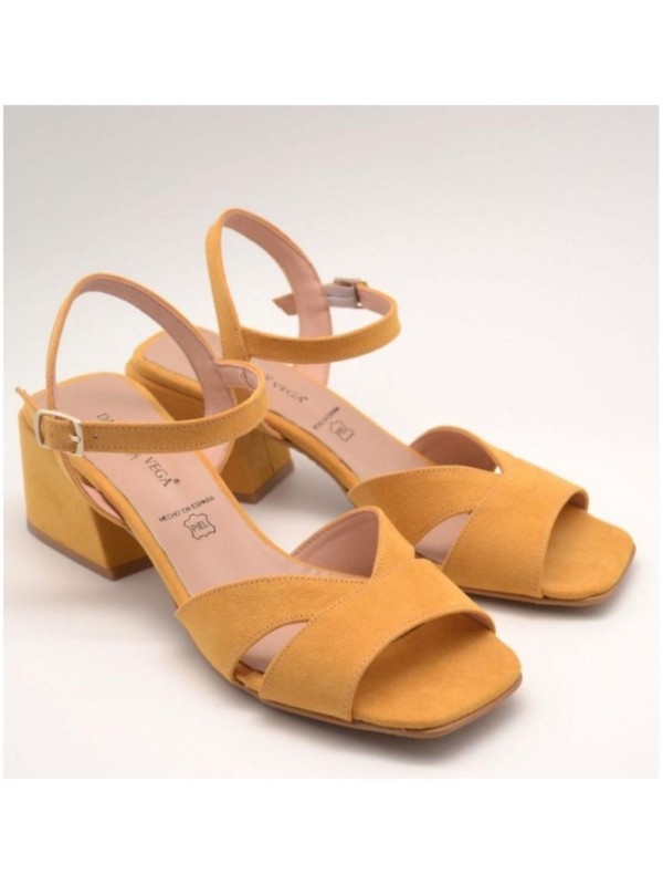 Sandalia Tacón Daniela Vega 2001X Mostaza