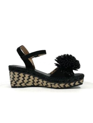 Alpargata Cuña Juncal Aguirre 2213 Negro