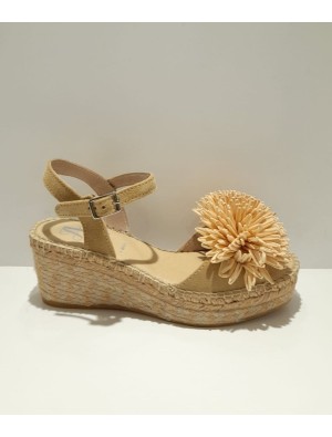 Alpargata Cuña Juncal Aguirre 2213 Beige