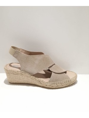 Alpargata Cuña Juncal Aguirre 2318 Beige