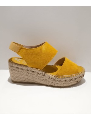 Alpargata Cuña Juncal Aguirre 1304 Mostaza