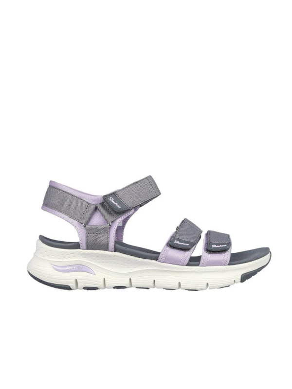 Sandalia Skechers Arch Fit 119305 Gris Lila