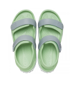 Sandalia Crocs Crocband Sandal T 209424 Fair Green Dusty Grey