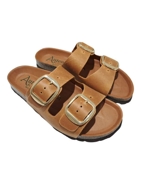 Sandalia Bio Hebillas Autenti 0747 Piel Marron
