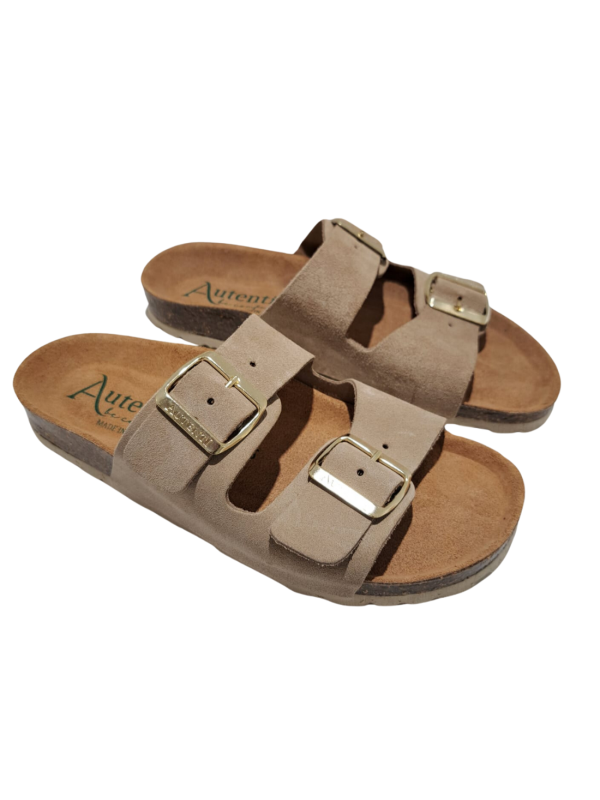 Sandalia Bio Hebillas Autenti 0747 Serraje Topo