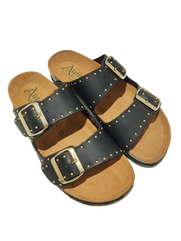 Sandalia Bio Autenti 13843 Tachas Negro
