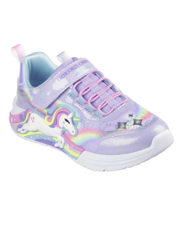 Deportivo Skechers Unicornio Luces 302298L Lavanda Multi