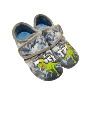 Zapatilla Casa Zapy AH500462 Dinosaurio Gris