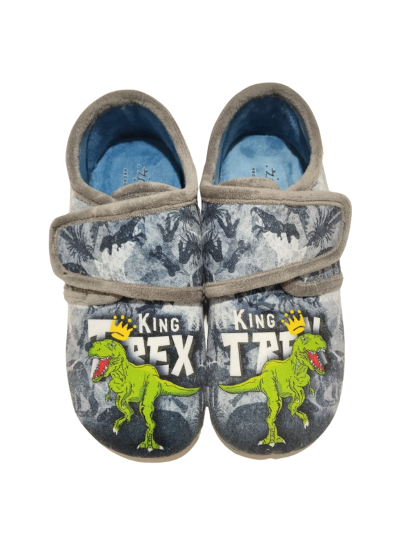 Zapatilla Casa Zapy AH500462 Dinosaurio Gris