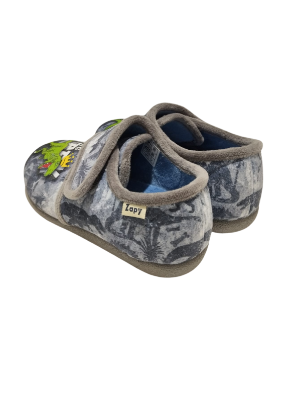 Zapatilla Casa Zapy AH500462 Dinosaurio Gris