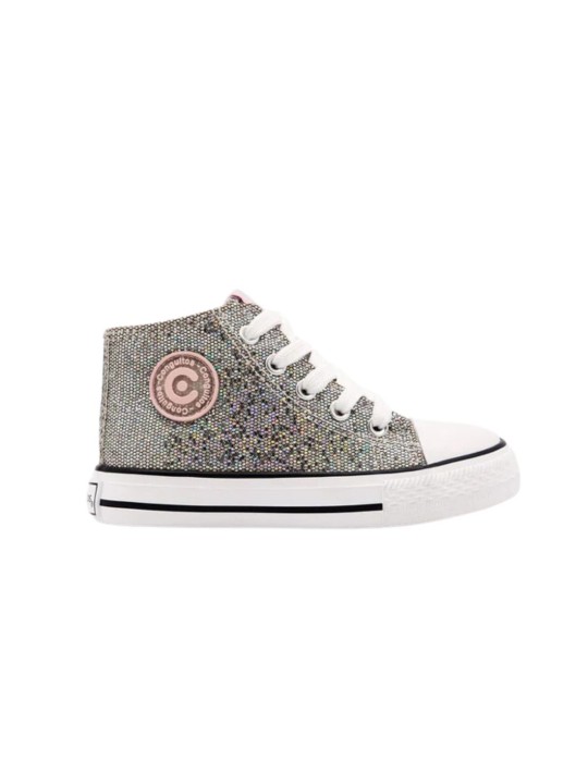 Zapatilla Altas Conguitos OSSH141064 Glitter Plata