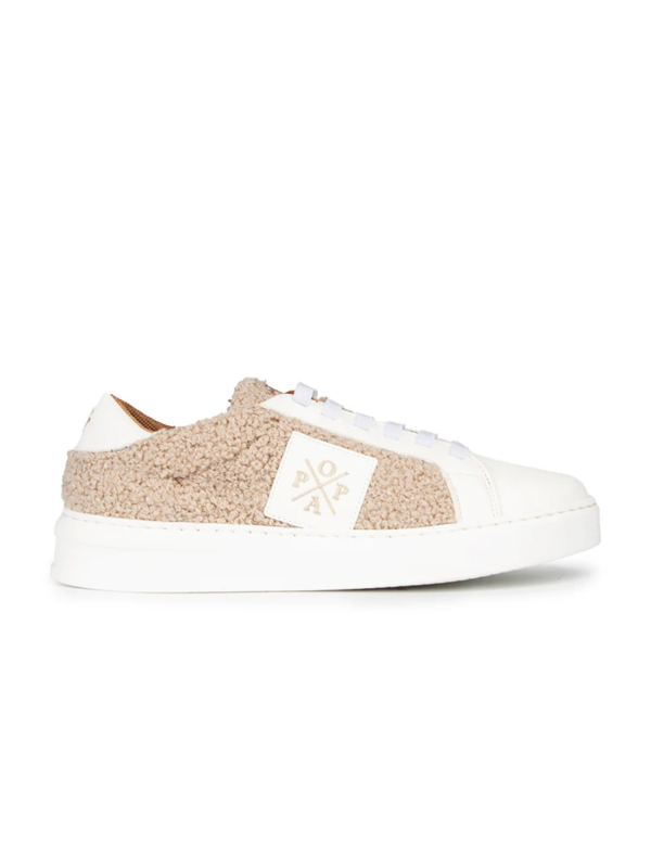 Sneaker Popa Macera Borreguillo Blanco Beige