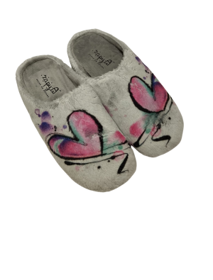 Zapatilla Casa Zapy AH502221 Corazón Gris