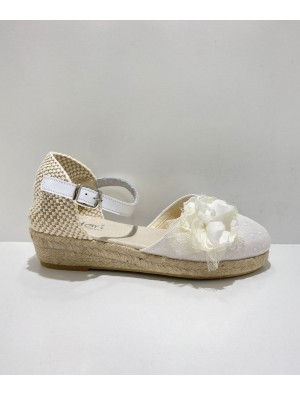 Alpargata cuña Esdori ES6023-701 Blanca 32-38