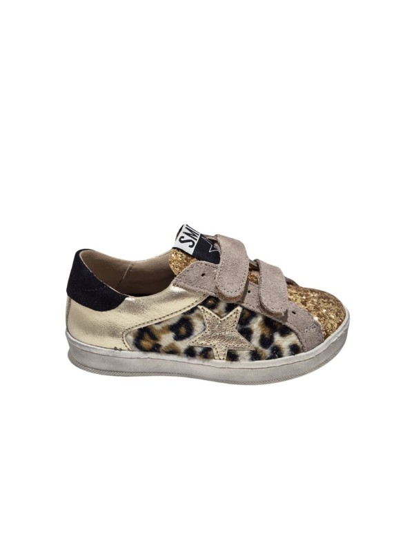 Deportivo Velcro Silver Moose 1112 Leopardo Oro