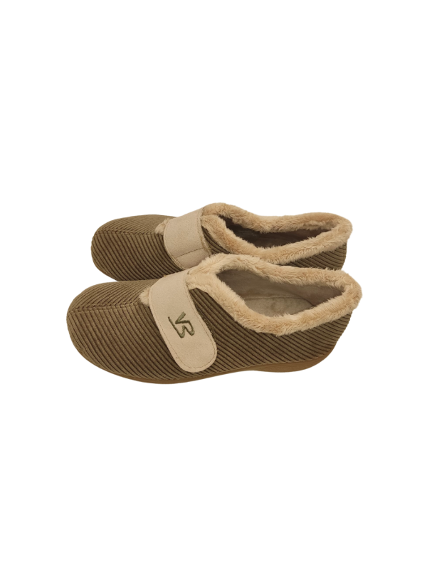 Zapatilla De Casa Velcro Vulca Bicha 4784 Tabaco