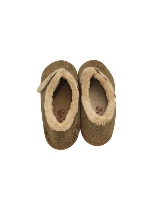 Zapatilla De Casa Velcro Vulca Bicha 4784 Tabaco