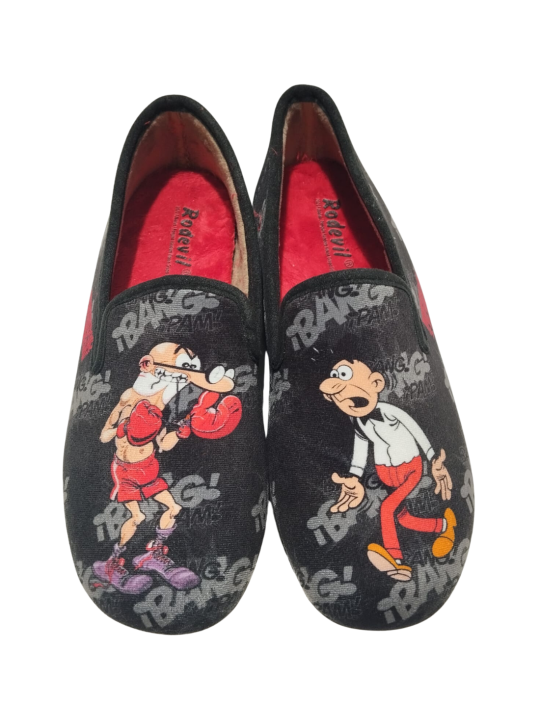 Zapatilla de Casa Rodevil 500 Mortadelo Filemon Negro