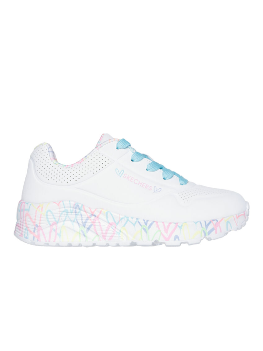 Deportivo Skechers Uno Lite 314976L Blanco Turquesa