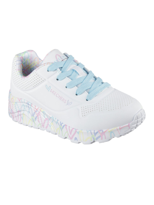 Deportivo Skechers Uno Lite 314976L Blanco Turquesa