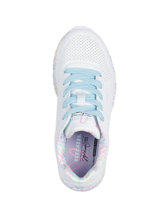 Deportivo Skechers Uno Lite 314976L Blanco Turquesa