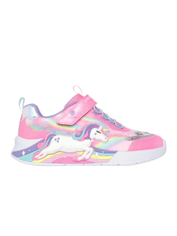 Deportivo Skechers Unicornio Luces 302298L Rosa Multi