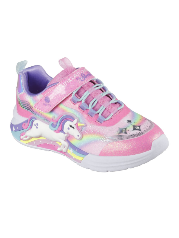 Deportivo Skechers Unicornio Luces 302298L Rosa Multi