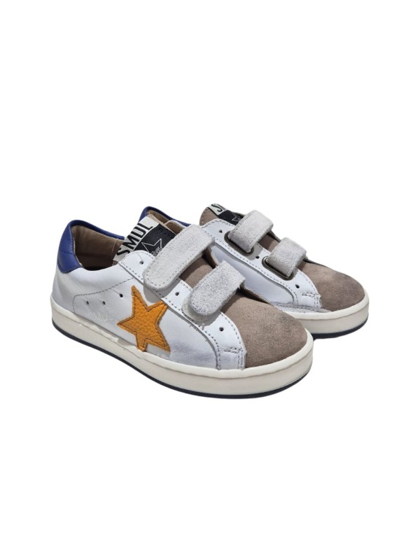 Deportivo Silver Moose Velcro 1158 Blanco Naranja