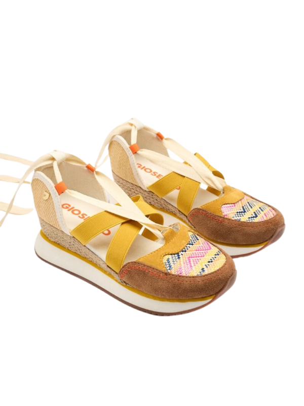 Sandalia Cuña Gioseppo Littleton 74957 Mostaza