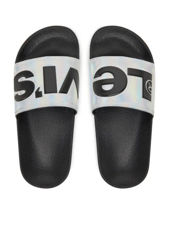 Chancla Levis June L (28-35) VPOL0238S Plata Negro