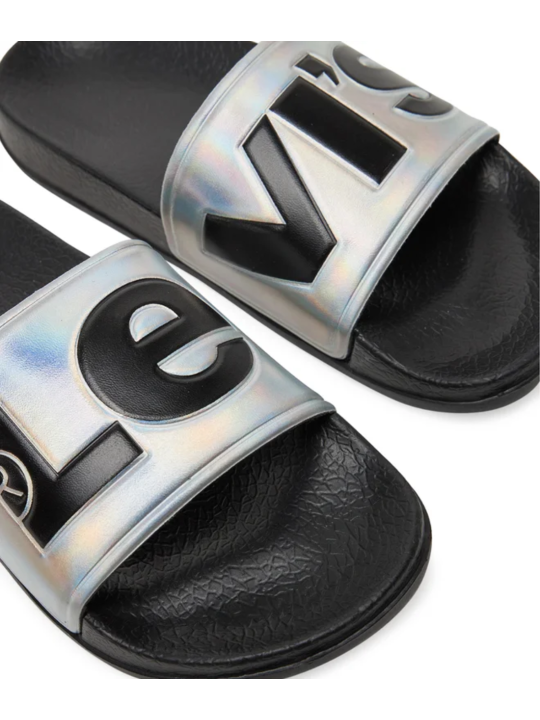 Chancla Levis June L (28-35) VPOL0238S Plata Negro