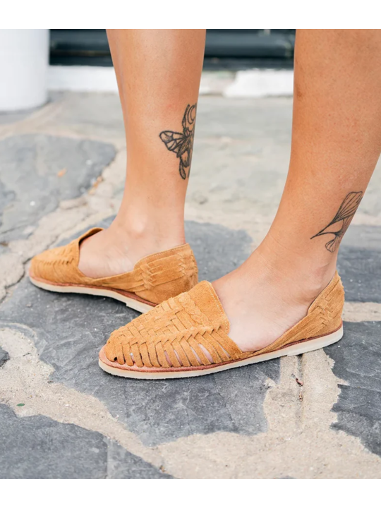 Huaraches Mapache Alegre Suede Camel