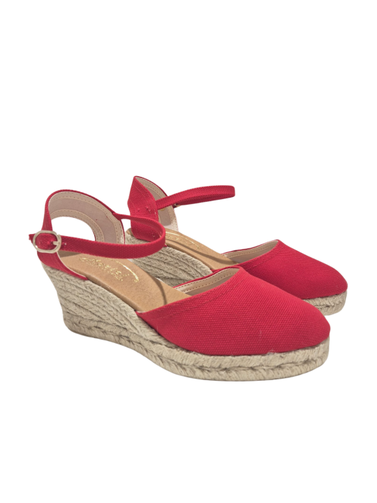 Alpargata Cuña Mariel 5101 Rojo