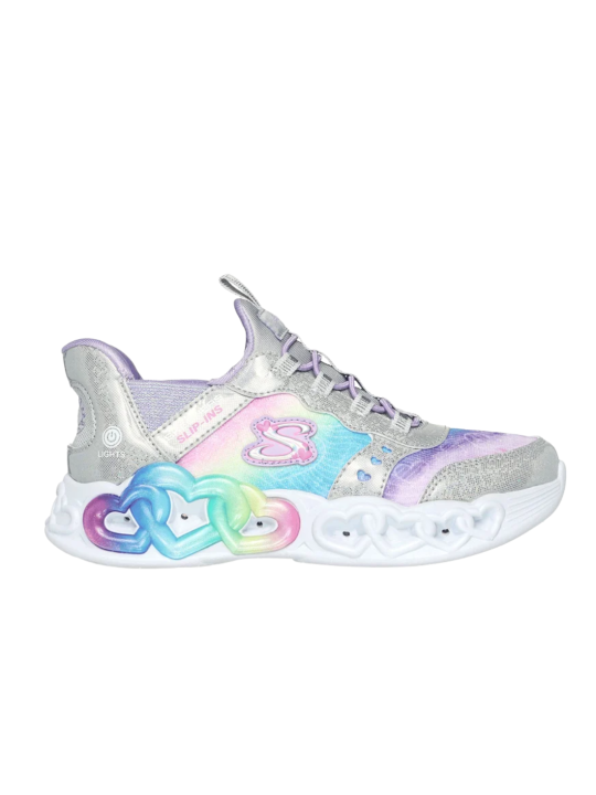 Deportivo Skechers Slip-Ins Luces 303755L Plata