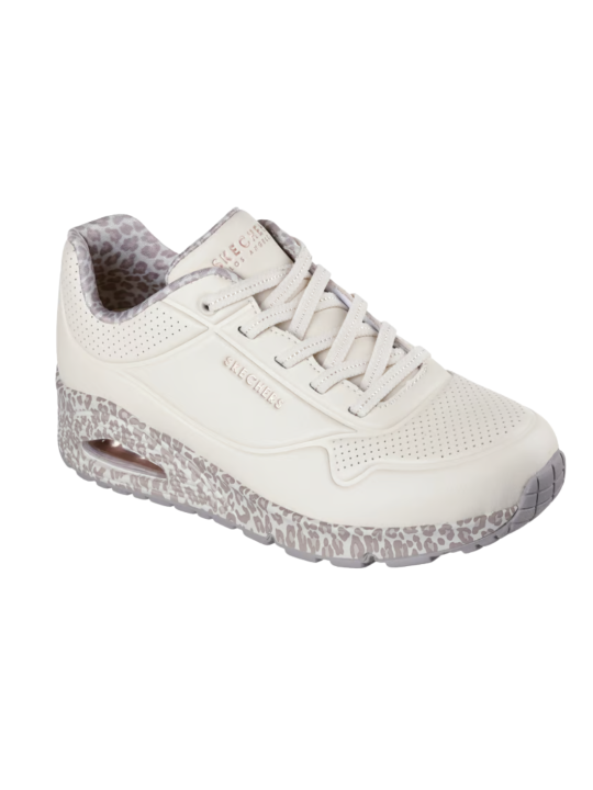 Deportivo Skechers Uno Safari Time 155412 Blanco Leopardo