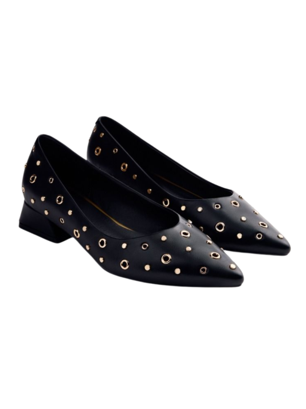 Zapato Tacón Gioseppo Kenyon76729 Negro Tachas