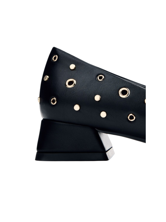 Zapato Tacón Gioseppo Kenyon76729 Negro Tachas