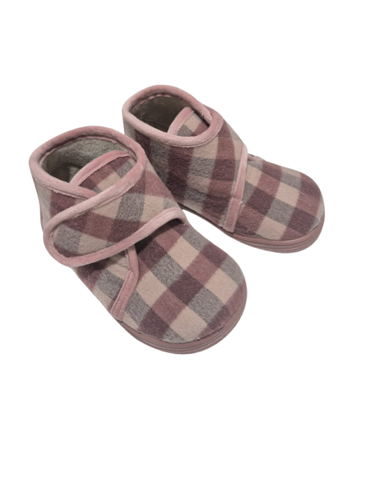Zapatilla Casa Zapy AK314526 Cuadros Rosa