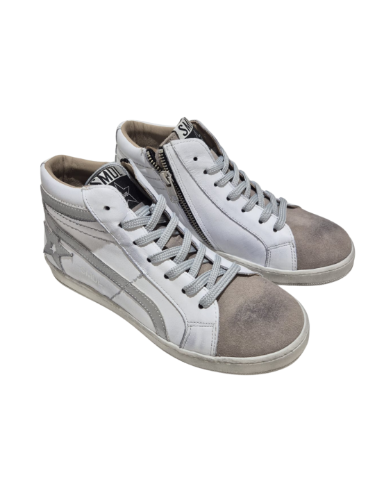 Botín Silver Moose 1124 Blanco Afelpado Arena