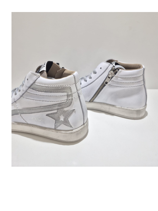 Botín Silver Moose 1124 Blanco Afelpado Arena